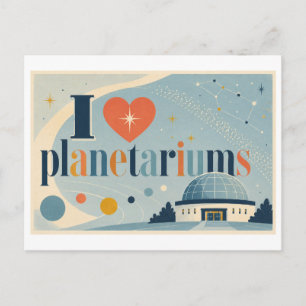 "I [Heart] Planetariums" Postcard