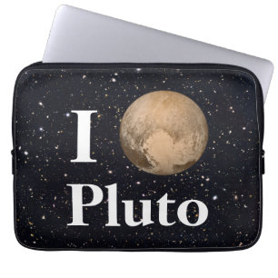 I Heart Pluto Starry Sky Laptop Sleeve