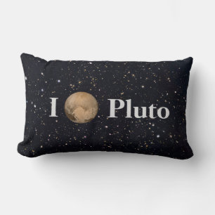 I Heart Pluto Starry Sky Lumbar Cushion