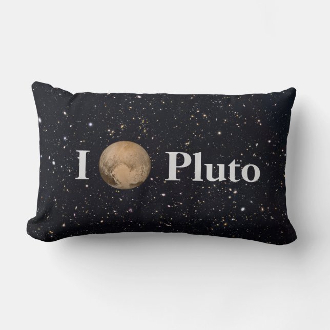 I Heart Pluto Starry Sky Lumbar Cushion (Front)