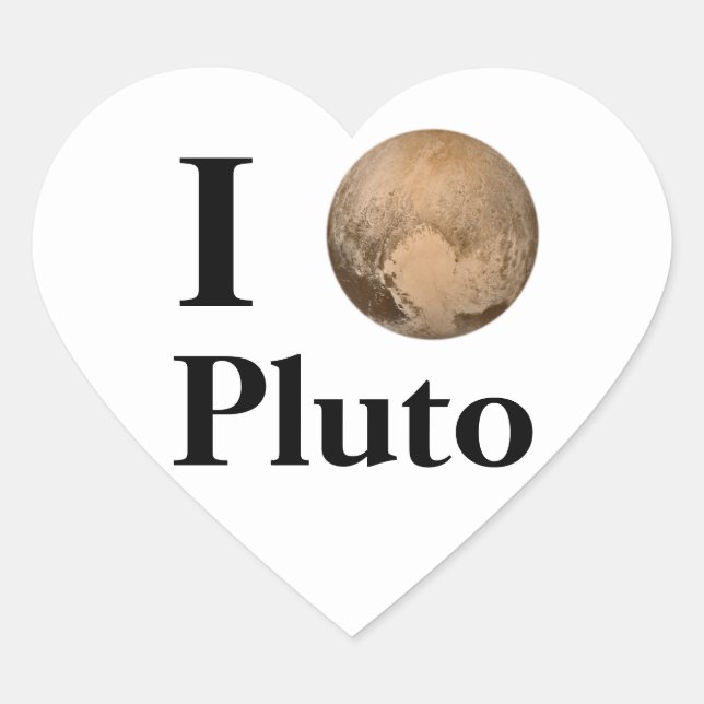 I Heart Pluto Sticker (Front)