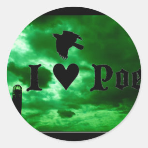 I Heart Poe Classic Round Sticker