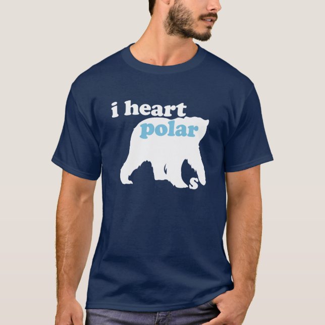I Heart Polar Bears T-Shirt (Front)