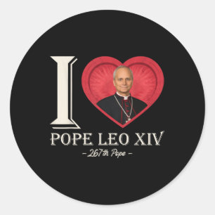 I Heart Pope Leo Xiv Pope Robert Francis Prevost C Classic Round Sticker