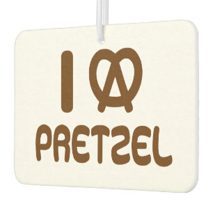 I Heart Pretzel Car Air Freshener