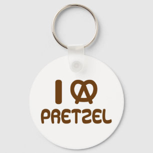 I Heart Pretzel Key Ring