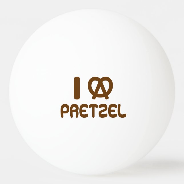 I Heart Pretzel Ping Pong Ball (Front)