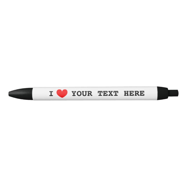 I heart promo pen with custom i love text (Front)