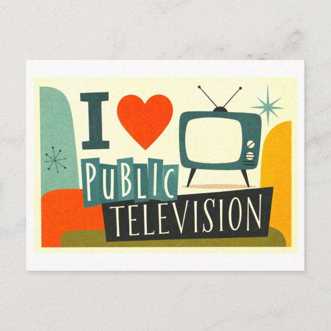 I [Heart] Public Television Postcard (Front)