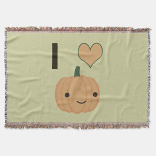 I heart Pumpkin Throw Blanket