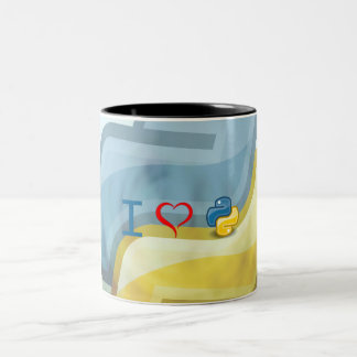 I Heart Python Two-Tone Coffee Mug
