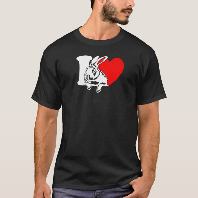 I Heart Rabbits  Rabbit Cute Bun Bunbun Bunny T-Shirt (Front)