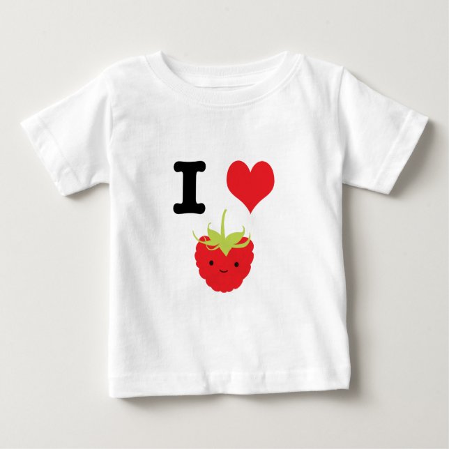 I Heart Raspberries Baby T-Shirt (Front)