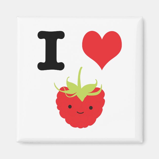I Heart Raspberries Magnet (Front)