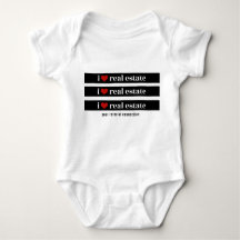 "I Heart Real Estate" Baby Onsie