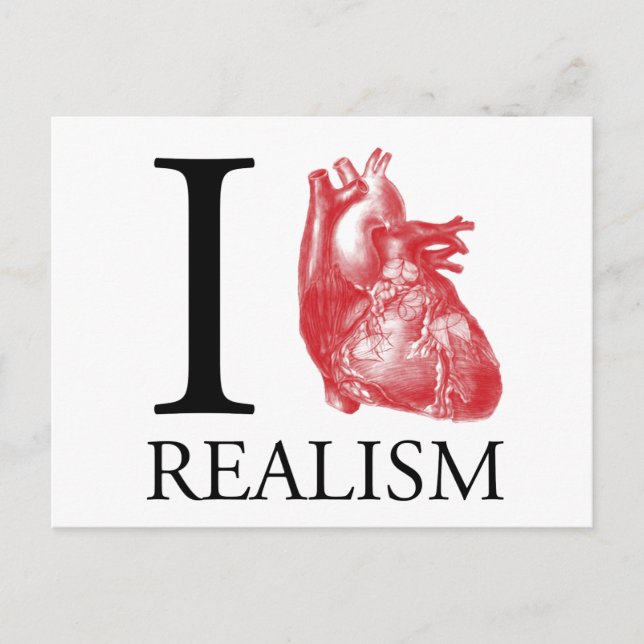 I Heart Realism Postcard (Front)