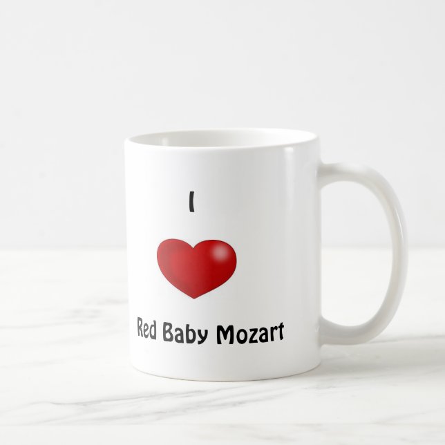 I Heart Red Baby Mozart Coffee Mug (Right)
