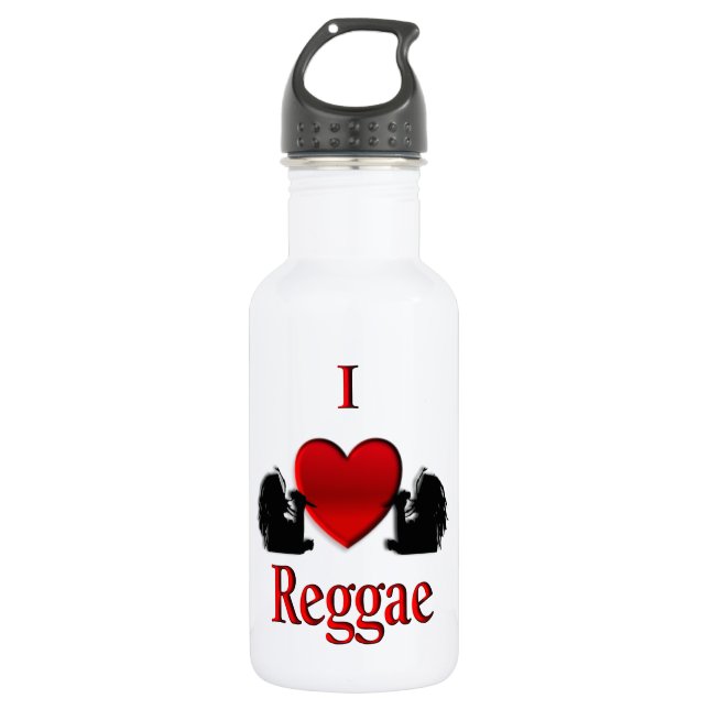 I Heart Reggae Music 532 Ml Water Bottle (Front)