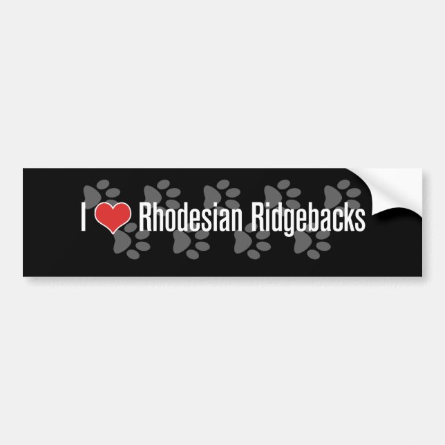 I (heart) Rhodesian Ridgebacks Bumper Sticker (Front)