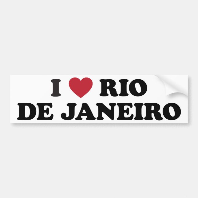 I Heart Rio de Janeiro Brazil Bumper Sticker (Front)