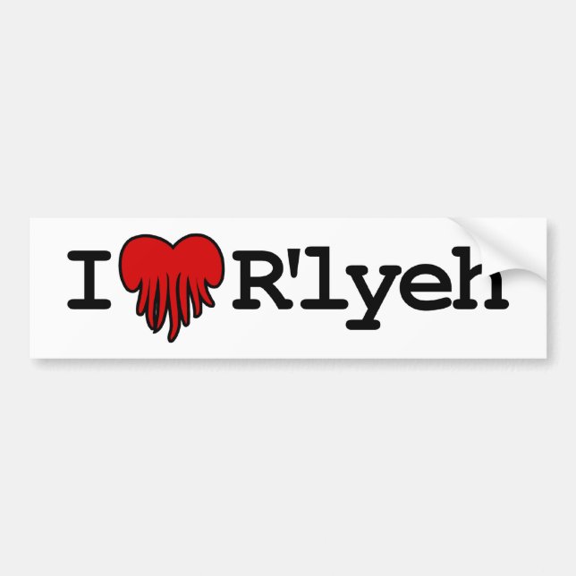 I Heart R'lyeh Bumper Sticker (Front)