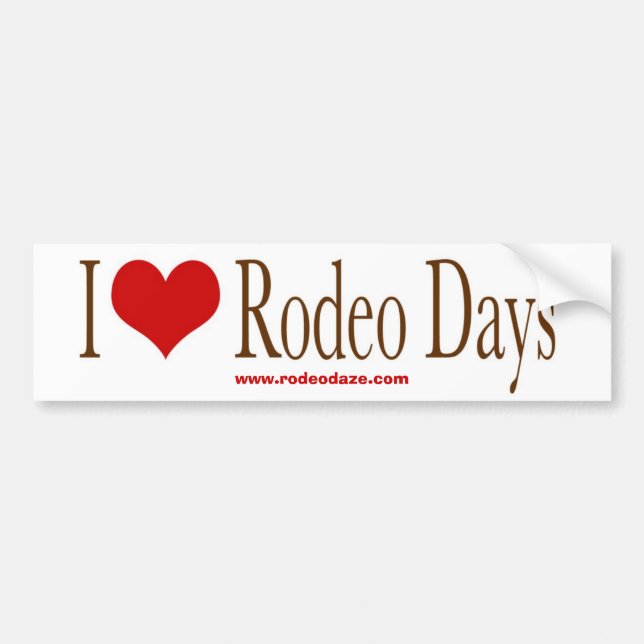 I Heart Rodeo Days Bumper Sticker (Front)