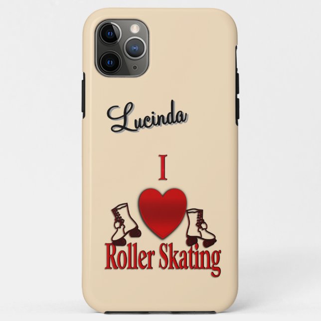I Heart Roller Skating Personal Case-Mate iPhone Case (Back)