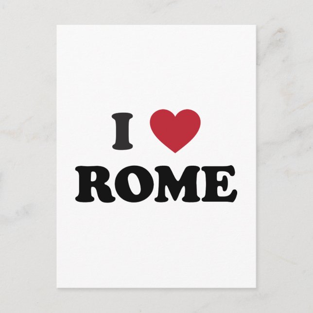 I Heart Rome Italy Postcard (Front)