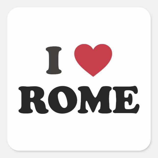 I Heart Rome Italy Square Sticker (Front)