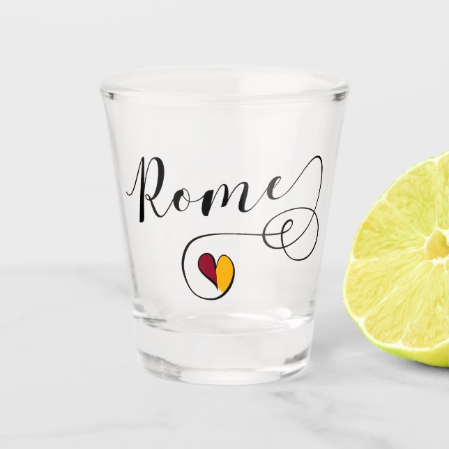I Heart Rome, Roma, Italy  Shot Glass (Front)