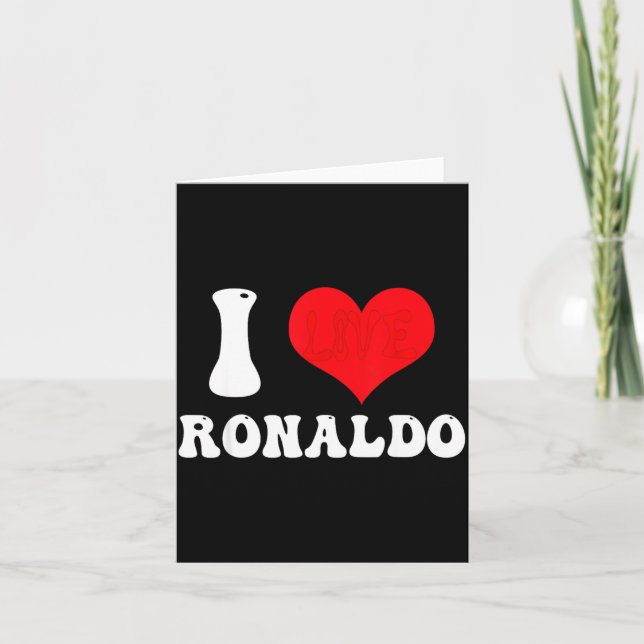 I Heart Ronaldos First Name Groovy D Valentines  Card (Front)