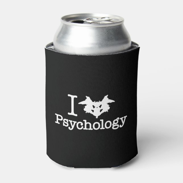 I Heart (Rorschach Inkblot) Psychology Can Cooler (Can Front)