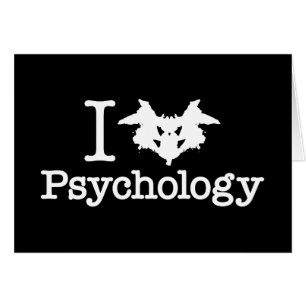 I Heart (Rorschach Inkblot) Psychology Card