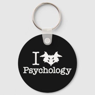 I Heart (Rorschach Inkblot) Psychology Key Ring