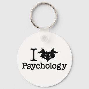 I Heart (Rorschach Inkblot) Psychology Key Ring