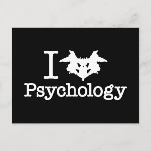 I Heart (Rorschach Inkblot) Psychology Postcard