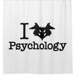 I Heart (Rorschach Inkblot) Psychology Shower Curtain