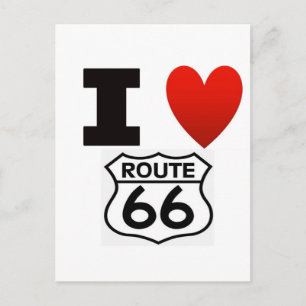 I Heart route 66 Postcard
