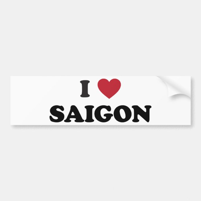 I Heart Saigon Vietnam Ho Chi Minh City Bumper Sticker (Front)