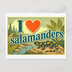 "I [Heart] Salamanders" Postcard
