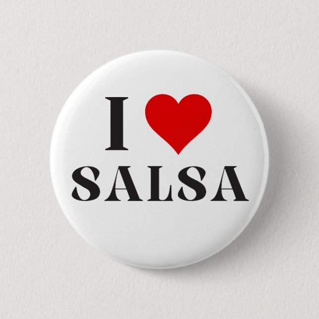 I heart salsa button (Front)