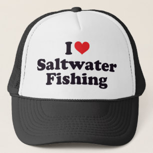 I Heart Saltwater Fishing Trucker Hat