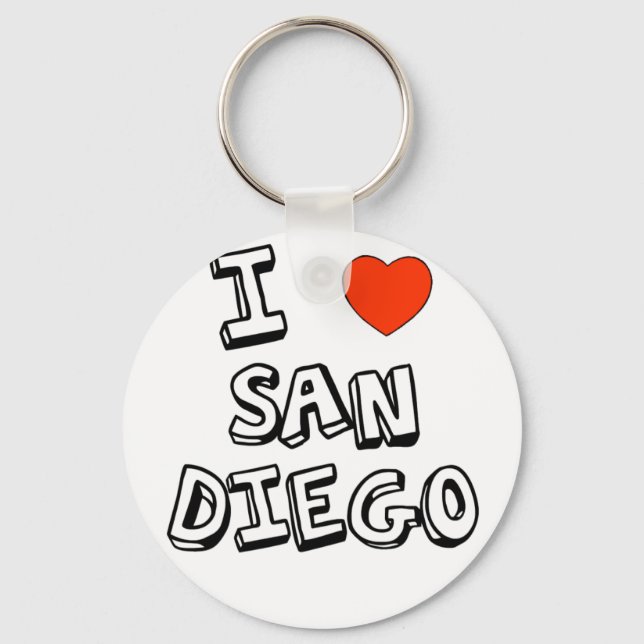 I Heart San Diego Key Ring (Front)