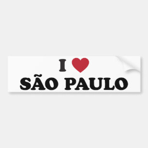 I Heart Sao Paulo Brazil Bumper Sticker