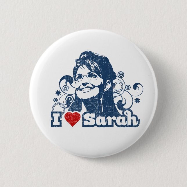 I heart Sarah Palin button (Front)