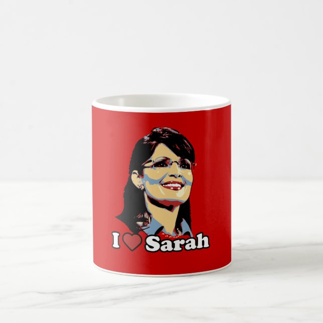 I heart Sarah Palin mug (Center)