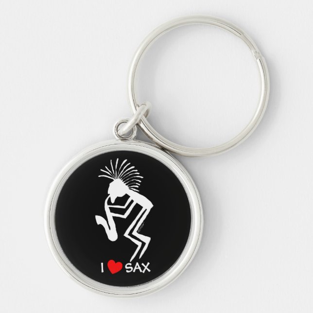 I HEART SAX KEY RING (Front)