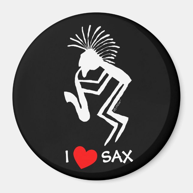 I Heart Sax Magnet (Front)