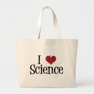 I Heart Science Large Tote Bag