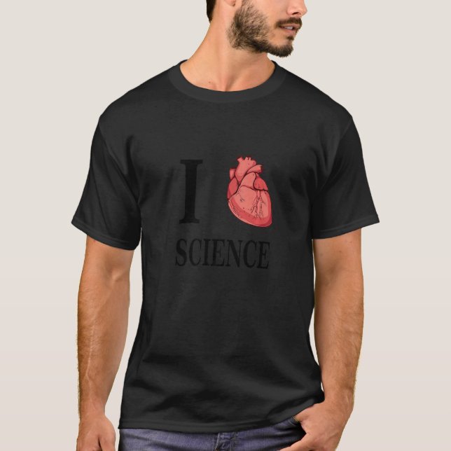 I Heart Science Love Biology Anatomy anatomical ca T-Shirt (Front)